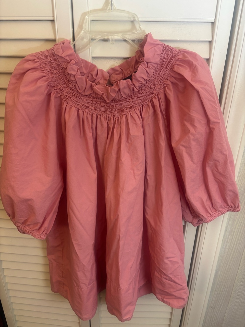 J. Crew Smocked Yoke Puff Sleeve Top